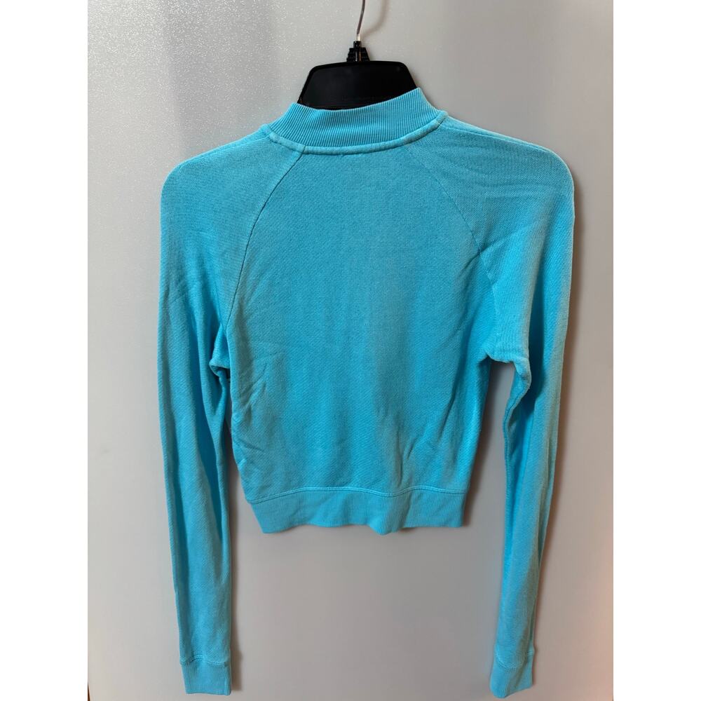 SKIMS French Terry Modal Zip Up light weight sweatshirt Cyan XS (New) - Picture 8 of 8